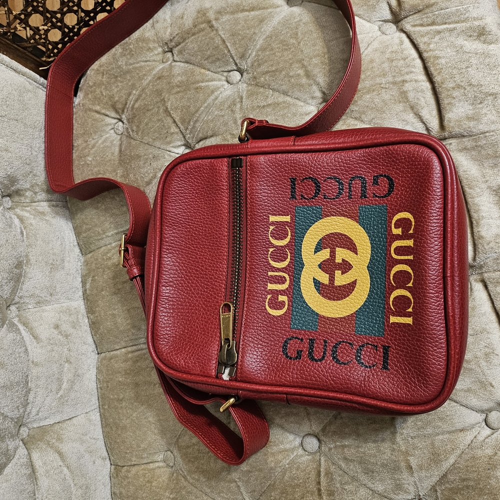 Gucci Red Leather Crossbody Bag - Picture 5 of 8